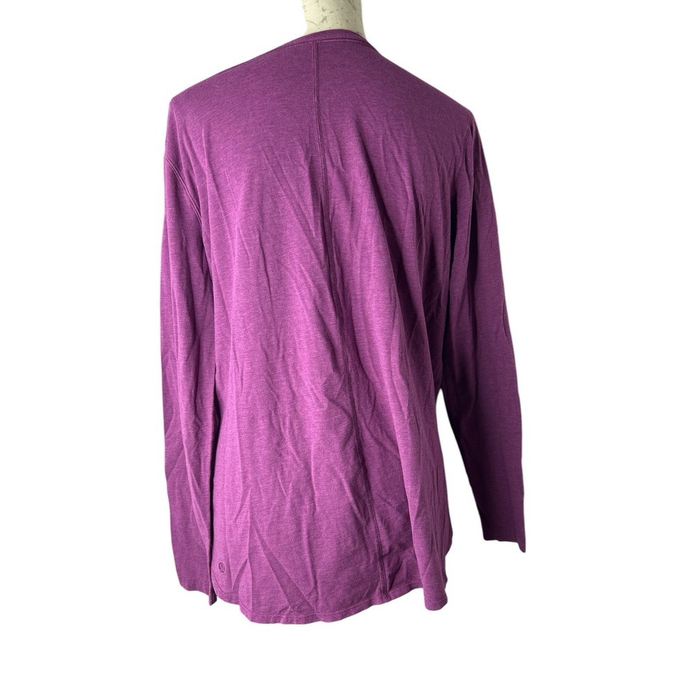 Lululemon Yogini 5‎ Year Long Sleeve Tee Heathered Regal Plum Womens Size 6
